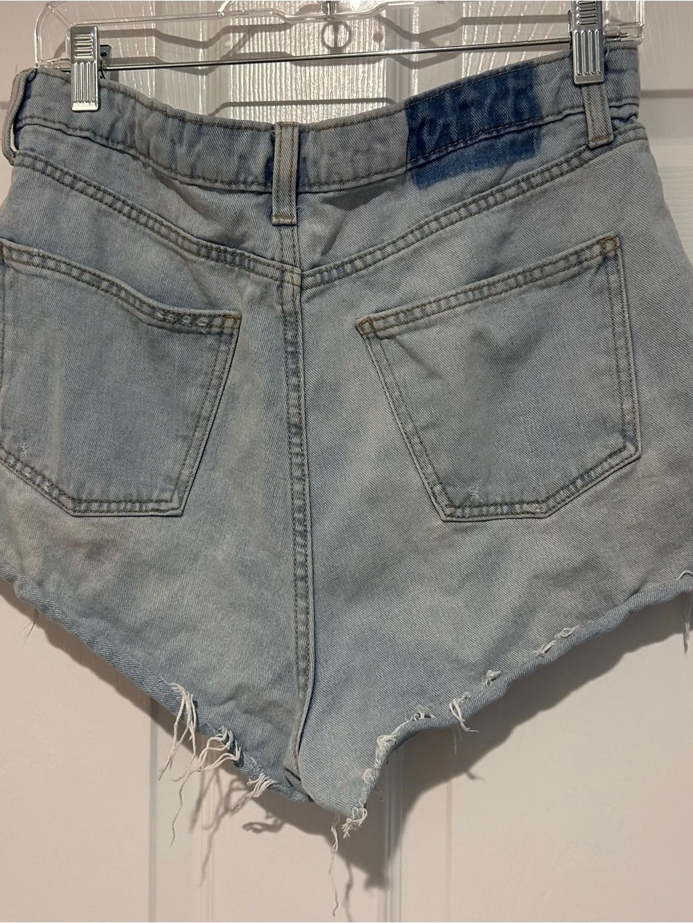 Wild Fable Light Blue High-Waist Distressed Denim Shorts